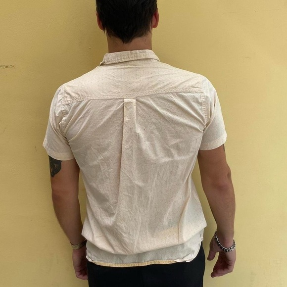 Lost at Sea men’s yellow abstract print button down sz s - Picture 3 of 6